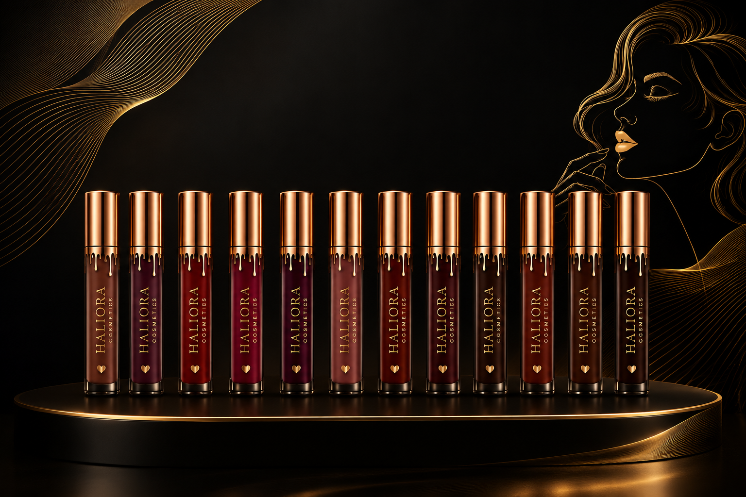 The Haliora matte lip collection